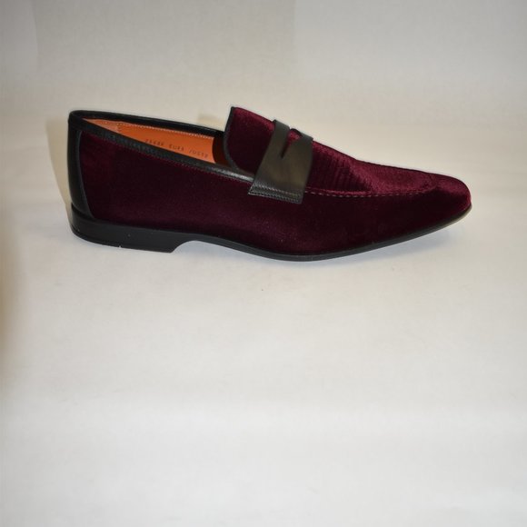 Magnanni Vale Penny Loafer Burgundy Velvet  Size 10 M main image 9